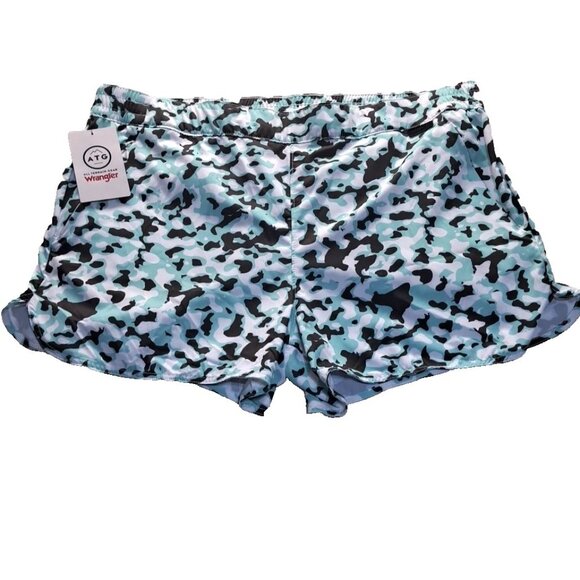 Wrangler ATG Angler Green Camo Men's Sz 2XL Swimming trunk Stretch Elastic Waist - Picture 1 of 13